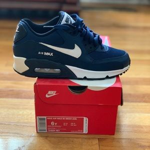 Navy Blue Nike Air Max 90 Mesh Sneakers